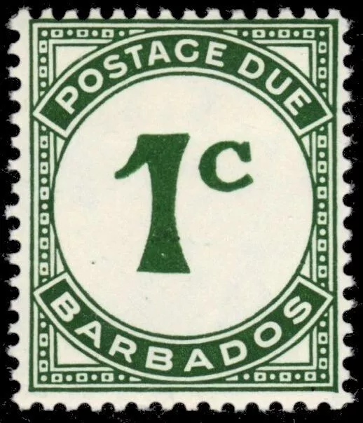 BARBADOS J7 (SG D7b) - Numeral of Value "1965 Postage Due" (pb79413)
