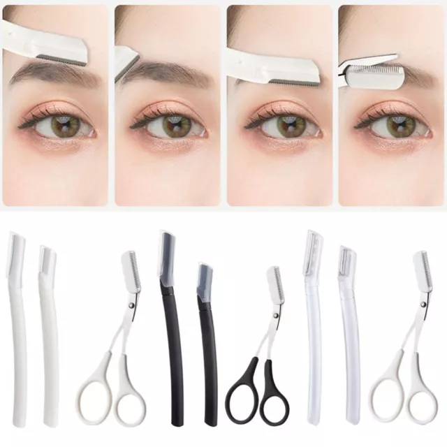 Fashion Eyebrow Trimming Eyebrow Face Razor Women Professional Eyebrow Scissors;