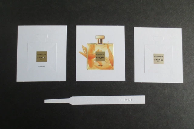 4 x Chanel Gabrielle Perfume Fragrance Advertising Blotter Cards LOT 2