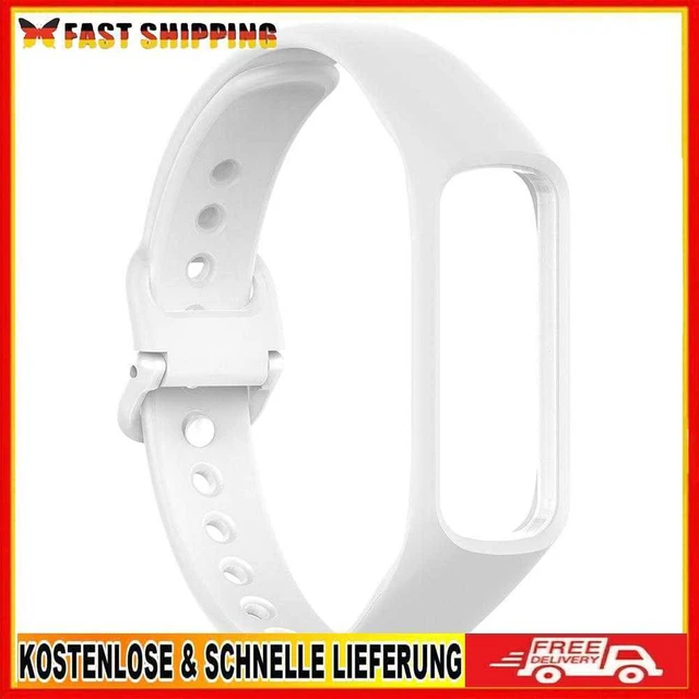 Correa de pulsera de silicona + marco para Samsung Galaxy Fit-E SM-R375 (blanco)