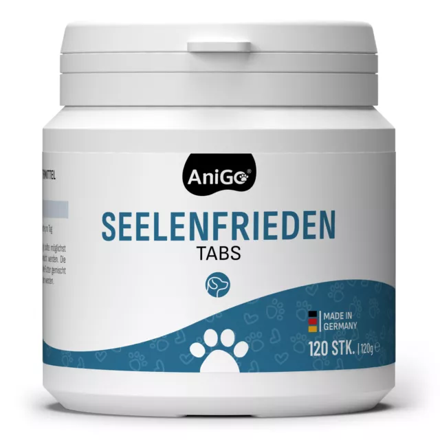 AniGo Seelenfrieden Tabs – Anti-Stress Tabletten für Hunde, 120 Tabs