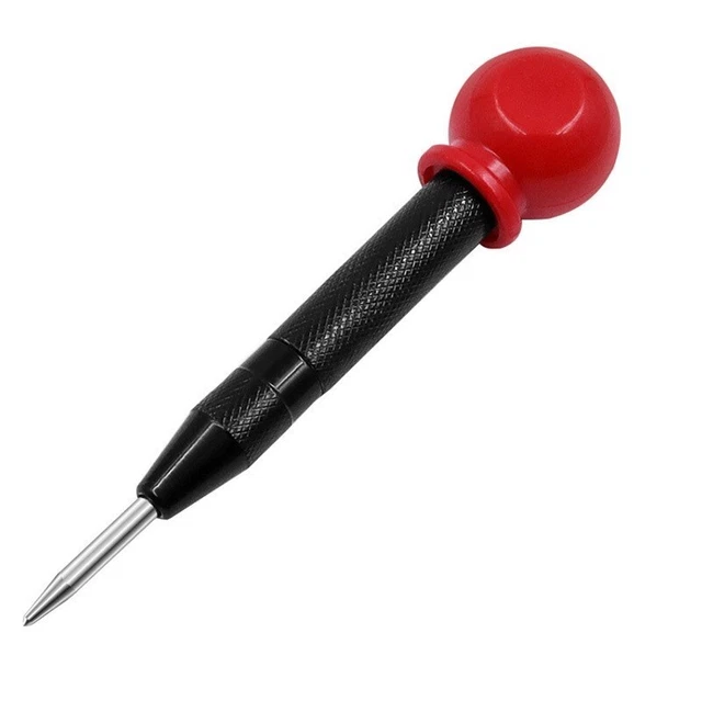 Spring Loaded Automatic Center Punch – No Hammer Needed, Includes Window Breaker