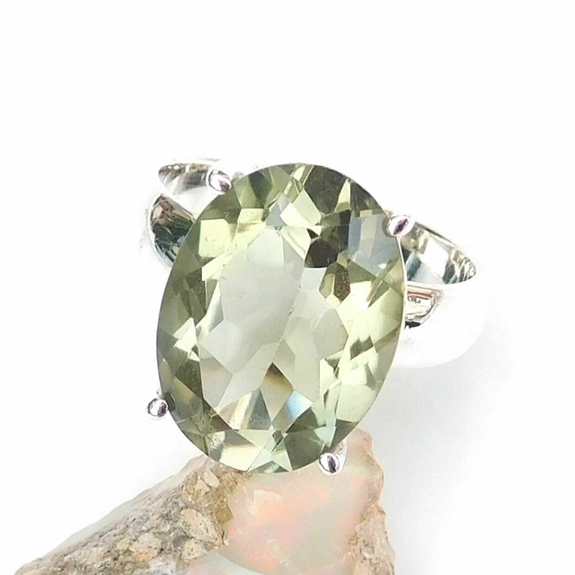 Améthyste sales verte bague
