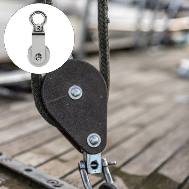 Hanging Wire Towing Wheel Lifting Crane Swivel Hook Pulley Single Wheel