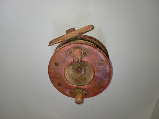 Moulinet De Pêche Vintage Milbro En Laiton - Fabriqué En Angleterre - Objet De Collection Rare Et Ancien