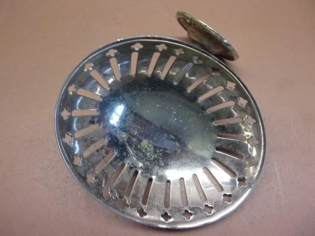 Antique Unbranded Silver Plated Brass Bathtub Soap Holder Nautical Use LQQK! 2