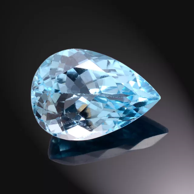 VVS Natural Blue Topaz 10.00 Cts AAA Quality Pear Cut Huge Certified Gemstone