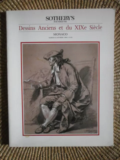 Catalogue de vente SOTHEBY'S Monaco 1986 Dessins anciens et du XIXe Siècle