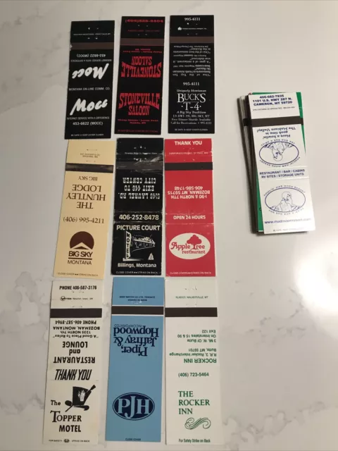 Lot of 31 Montana Businesses Matchbook Covers Restaurant Hotel USA State