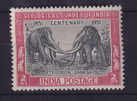 Indien 1951 Elefanten Mi.-Nr. 218 postfrisch ** / MNH