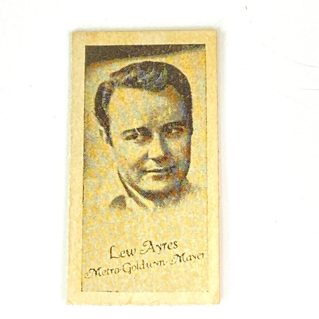 Lew Ayres Vintage 1940s Printicks Movie Star Stamped Trading Card MGM Actor