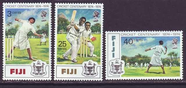 Fiji 1974 SC 344-346 MNH Set Cicket Centenary