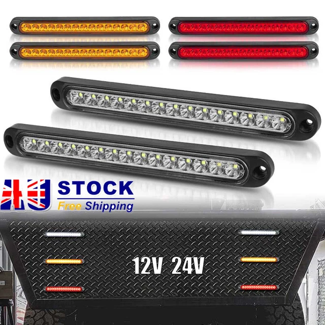 15 LED TAIL Lights Brake Indicator Reverse Slim Strip RV Trailer Lamp UTE STOP EUR 16,54