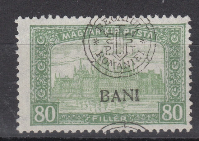 Romania 1919 STAMPS WWI Hungary Occupation issue 80 filler MH POST ERROR
