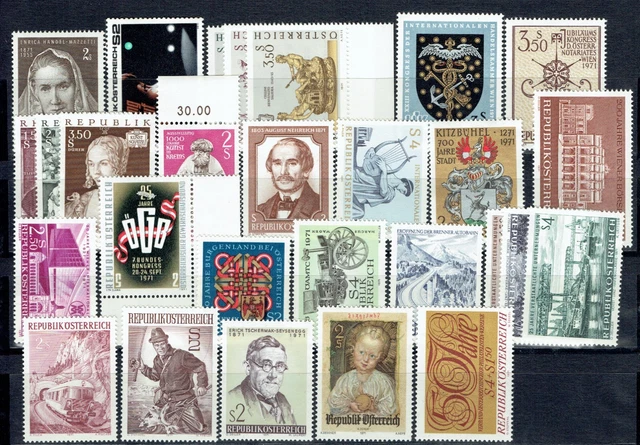 Österreich Doubletten Postfrisch Jahrgang 1971 komplett   (A1016)