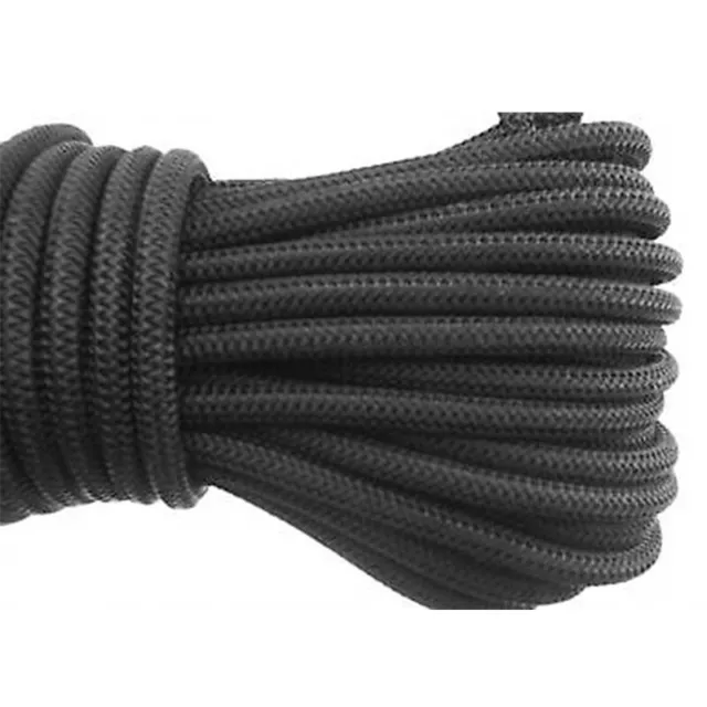 Elastisches Bungee extra starkes Seil 6 mm oder 8 mm - Stoßschnur zum Festbinden schwarz