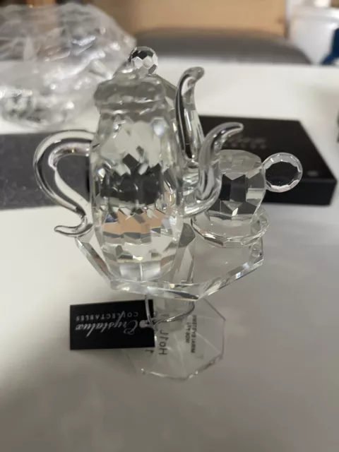 CRYSTALUX COLLECTIONS BEAUTIFUL DECORATED CYSTAL Glass Teapots