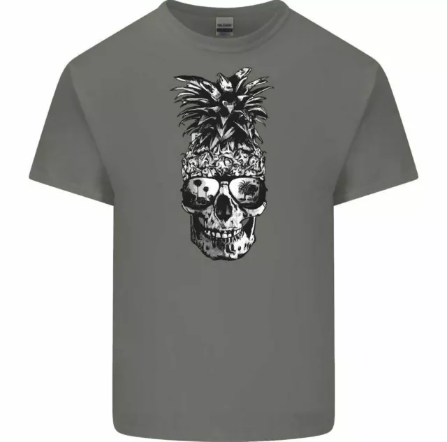 Divertente da Uomo T-Shirt Ananas Teschio Vacanza Vibes Surf Surfer