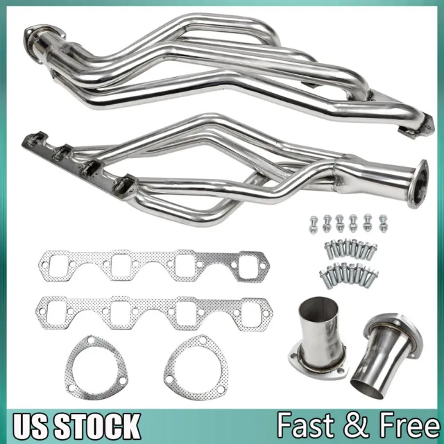 Stainless Steel Manifold Headers w/ Gasket For Chevy GMC Block 396 402 427 454