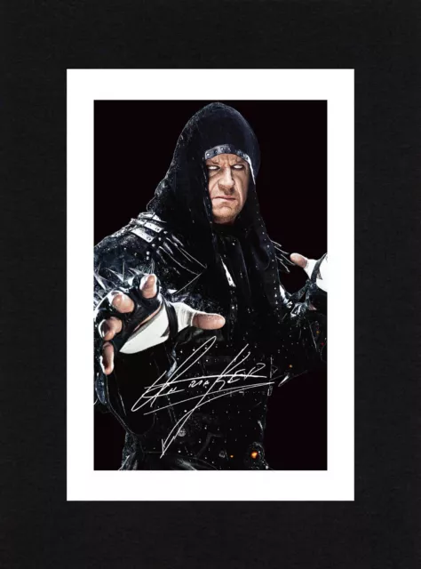 8X6 Mount THE UNDERTAKER Signed PHOTO Print Gift Ready To Frame WWE Wrestling