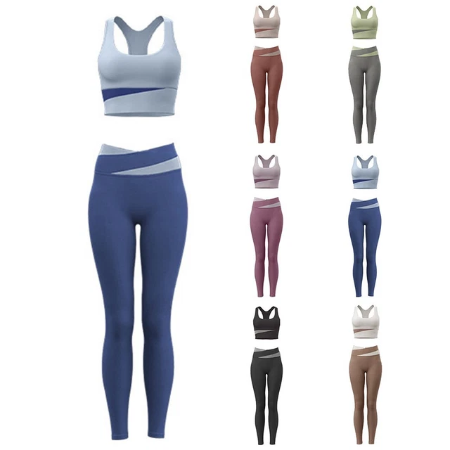 Ensemble costume de fitness femme à séchage rapide avec cousu contraste course