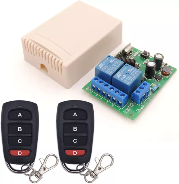 DieseRC Universal Wireless Remote Control Switch, AC 220V/230V/240V 10A 4 RF 2