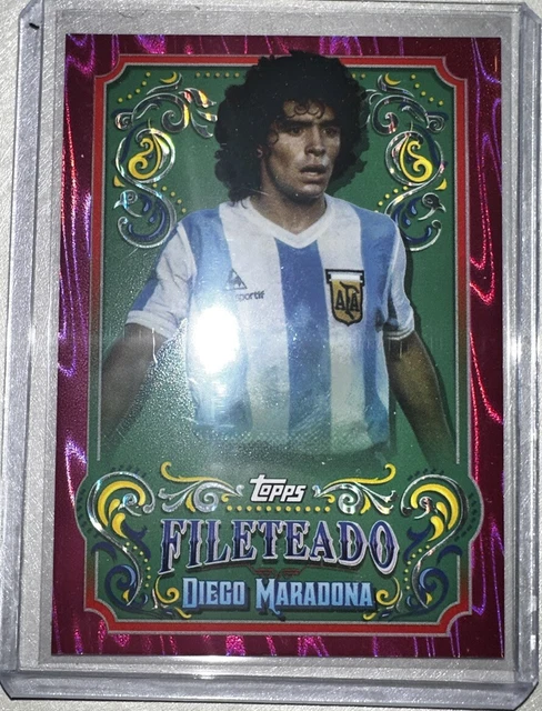 その他 topps FILETEADO DIEGO MARADONA /50 Maradona Fileteado Topps Argentina 2022-23 Diego Base Yellow