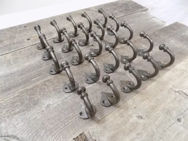 25 Coat Hooks U-Shape U Shape Iron Metal Hat Towel Spade Look Hat Closet Lot