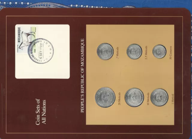Coin Sets of All Nations Mozambique all 1986 UNC but 50 Centavos 1982 Horse