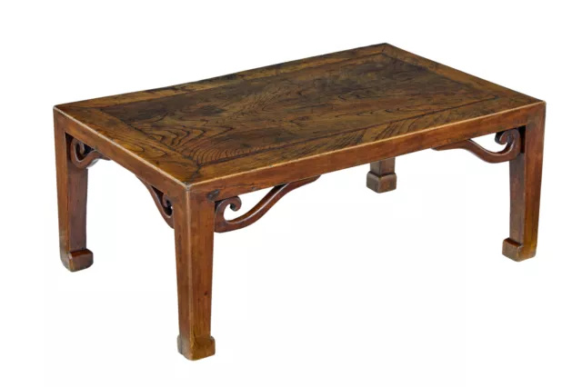 19Th Century Carved Chinese Elm Low Table