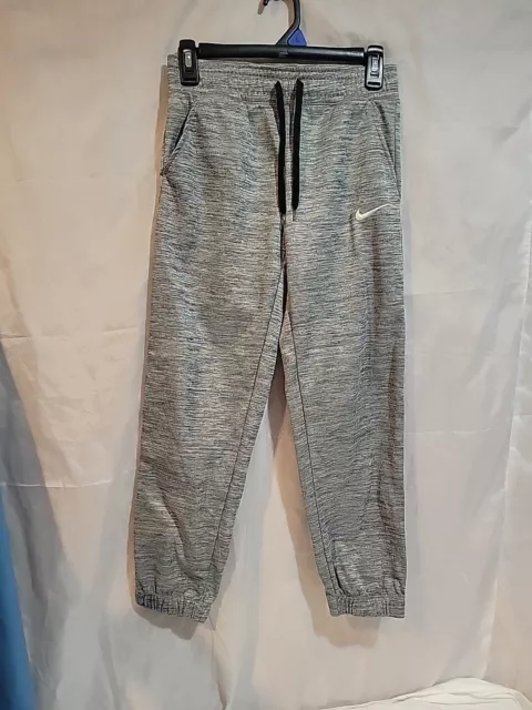 Nike Boys Youth Medium Gray Therma-Fit Joggers Sweatpants