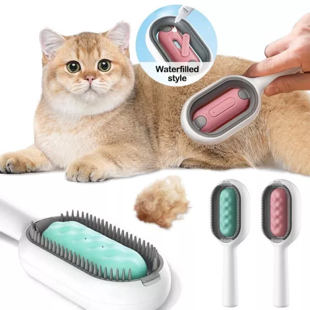 Dog Cat Hair Removal Brushes with Water Tank Pet Deshedding Brush Massage Comb