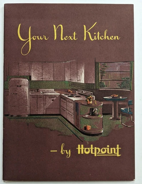 c.1944 GRAPHIC VINTAGE AD BROCHURE HOTPOINT KITCHEN PLANNING ELECTRIC APPLIANCES
