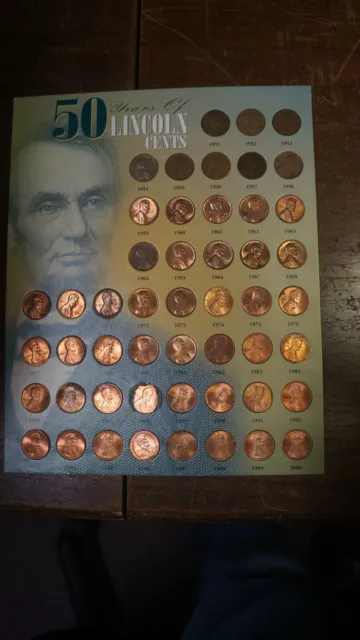 50 Years of Lincoln Cent Collection 1951-2000