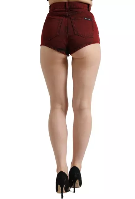 DOLCE & GABBANA Shorts Red Stretch High Waist Denim Hot Pants IT40/ US6/S 520usd 3