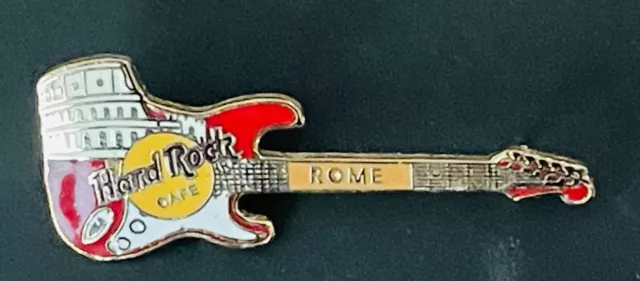 Vintage Hard Rock Cafe Rome Coliseum Guitar pin