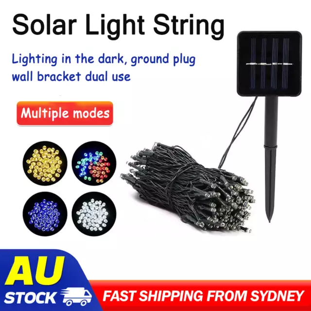 Solar Fairy String Lights 100/200/500 LED Outdoor Garden Christmas Party Decor