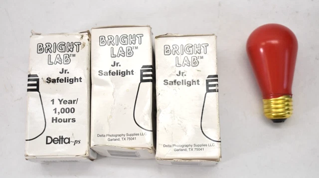 Lote de 3 bombillas rojas universales Bright Lab Jr Safelight Delta PS 11W 35110