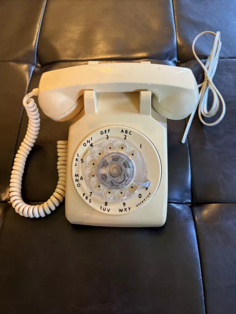 Vintage ITT Rotary Desk Phone, Beige:  Untested
