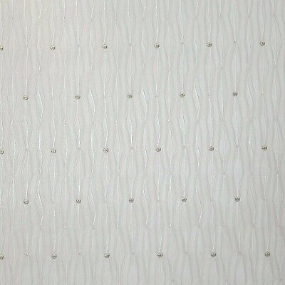 Off white gold dots wallcoverings diamond lines faux fabric textured Wallpaper