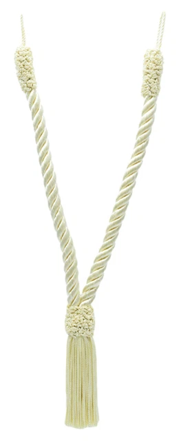 Curtain & Drapery Tassel Tiebacks, Color# A2 - Cream Ivory [Sold Individually]