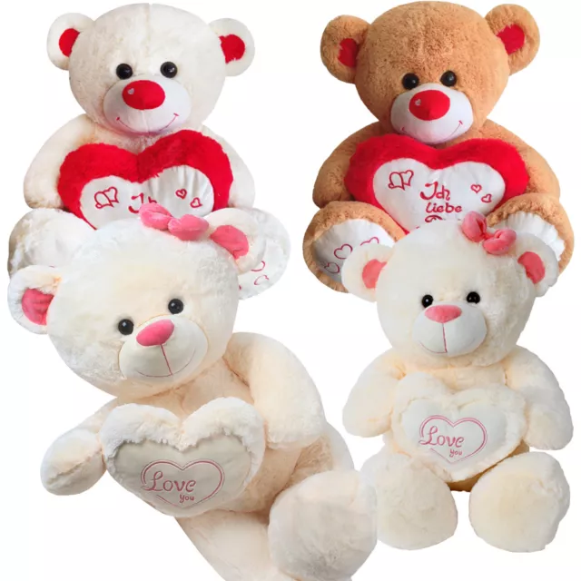Riesen Teddybär Teddy Bär Plüsch Love Liebe mit Herz Valentins Geschenke