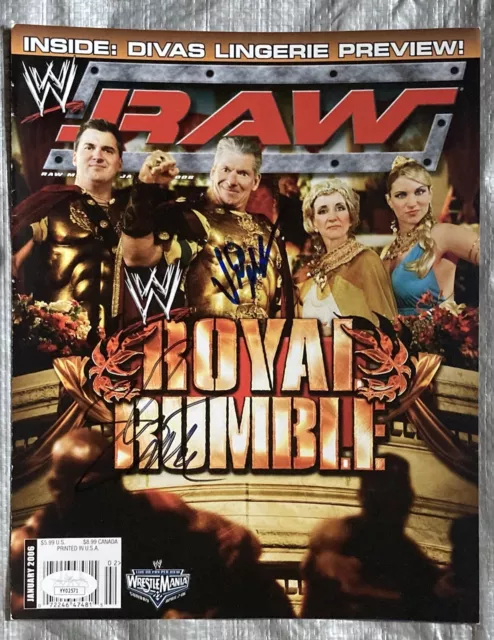 Vince Mcmahon Shane Mcmahon Signed Wwe Magazine Cover Jsa Loa Yy02571