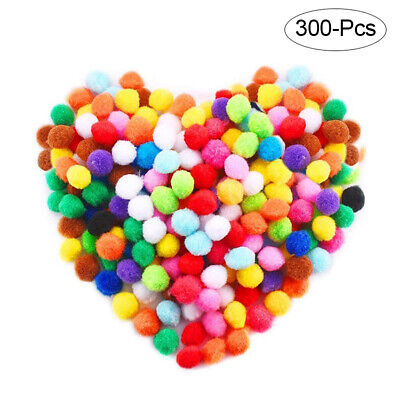 300x pompones bolas de felpa de colores bombas pequeñas mini pompones juego para hacer manualidades2,5cMD
