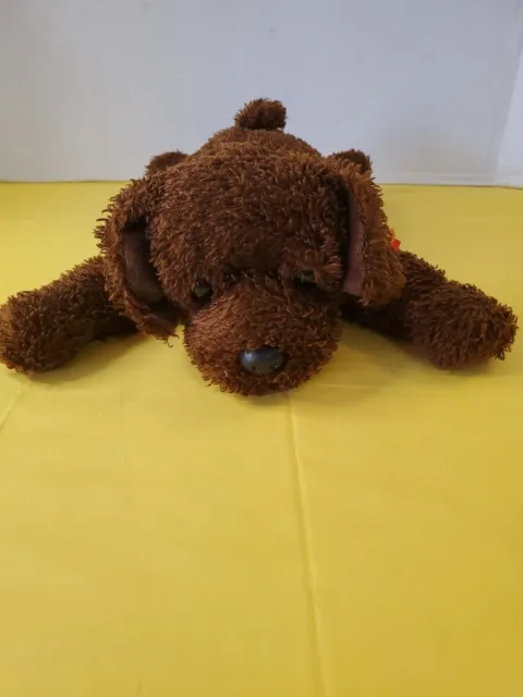 Ty Classic - FLOPPER the 2000 Chocolate Puppy Dog 16" Long Stuffed Plush