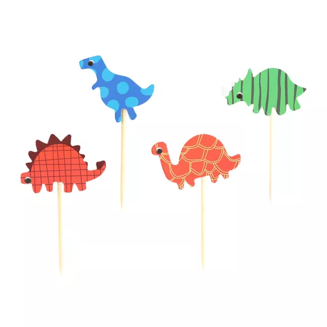 4pcs Dinosaur Cake Toppers Cupcake Decoration Party Favors for Birthday Holiday