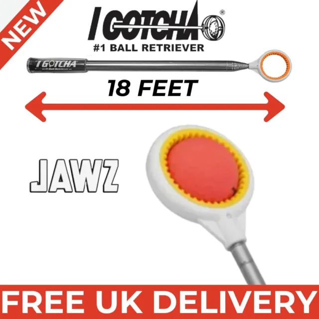 I Gotcha Jawz Compact Golf Ball Retriever - 18 FT 2024 MODEL FREE UK DELIVERY