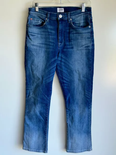 HUDSON Harper High Rise Crop Baby Kick Flare Ombre Jeans Size 29 ~ EUC