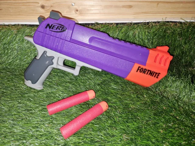 Nerf Fortnite SP-L Pistol SHHH Blaster Gun Silencer Tested Great Condition