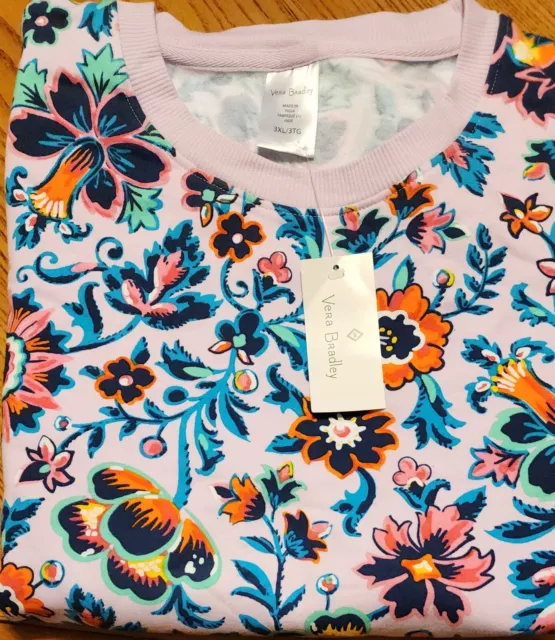 Vera Bradley Floral Sweatshirt, Size 3xl, This Fits Slightly Small/Short, SOFT!